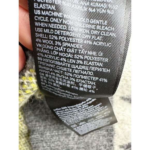 PRINGLE Of Scotland X H&M Argyle Oversize Turtleneck Sweater Size S Womens White - Picture 8 of 8